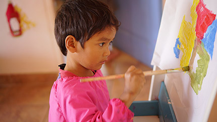 Child painting